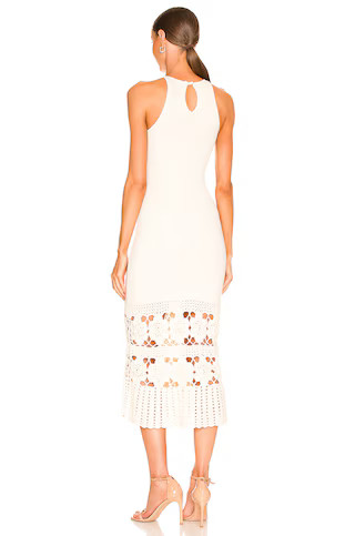 Finley Crochet Midi Dress in Ivory | Revolve Clothing (Global)