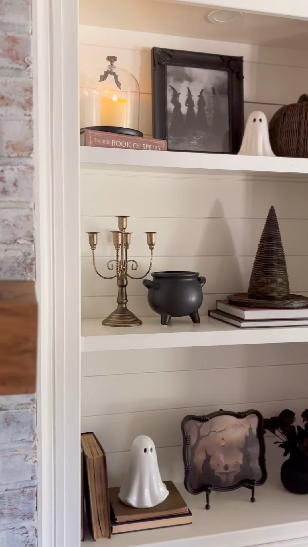 #ad Halloween shelf styling with @Michaels!  They have the best Halloween decor and I found the cutest pieces to get my shelves ready for the spooky season! #michaelspartner #makeitwithmichaels

#LTKHome #LTKSeasonal