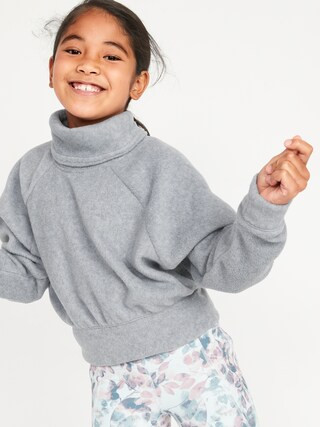 Funnel-Neck Microfleece Sweatshirt for Girls | Old Navy (US)