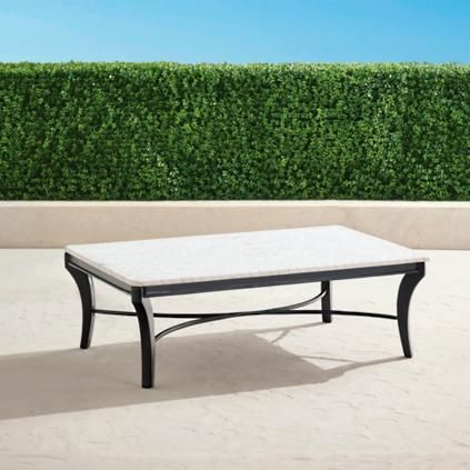 Cast from handcrafted, artisanal molds, our Amherst Mosaic Rectangular Coffee Table features a ma... | Frontgate