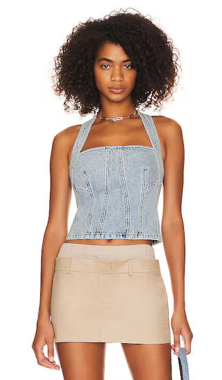 Tianna Halter Bustier in Riviera | Revolve Clothing (Global)