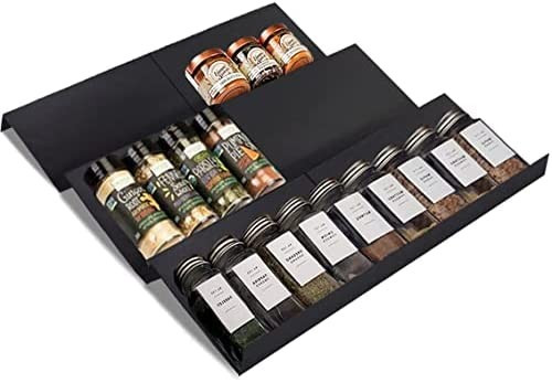 Artibear Expandable Spice Rack Drawer Organizer for 8" to 16" Kitchen Cabinets Drawer Tray, Set o... | Amazon (US)