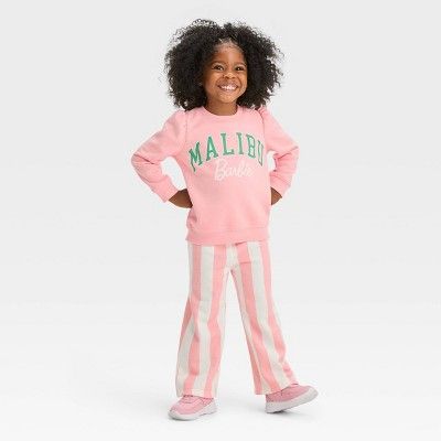 Toddler Girls' Barbie Malibu Top and Bottom Set - Pink | Target