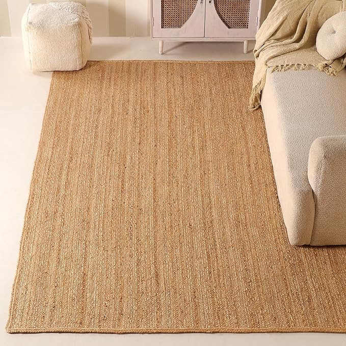 Natural Hand Braided 8'x10' Jute Area Rug - Farmhouse Living Room, Bedroom | Amazon (US)