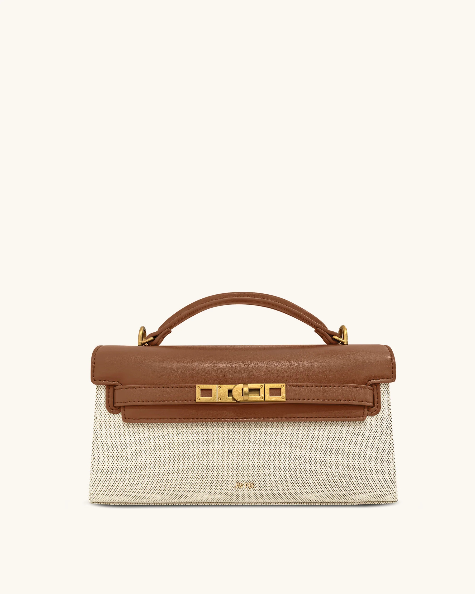 Noor Top Handle Bag - Brown Canvas | JW PEI US