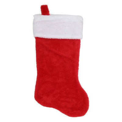 Northlight 17.5" Traditional Red with White Trim Hanging Christmas Stocking | Target