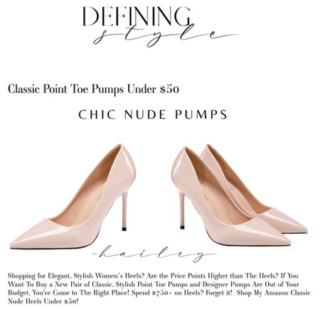 Exciting Find to Share With You! NEW on the BLOG.
https://bit.ly/classic-nude-pumps-amazon
Shopping for Elegant, Stylish Women's Heels? Are the Price Points Higher than The Heels? 
✨ If You Want To Buy a New Pair of Classic, Stylish Point Toe Pumps and Designer Pumps Are Out of Your Budget, You’ve Come to The Right Place!
✨ $750+ on Heels? Forget it! 
✨ Shop My Amazon Classic Nude Heels Under $50!
Amazon Fashion Amazon Associates 
#pumps #amazonfinds #amazonfashion #valentinesday2023 #GiftsForHer #womensshoes #classicchic

#LTKFind #LTKunder50 #LTKshoecrush