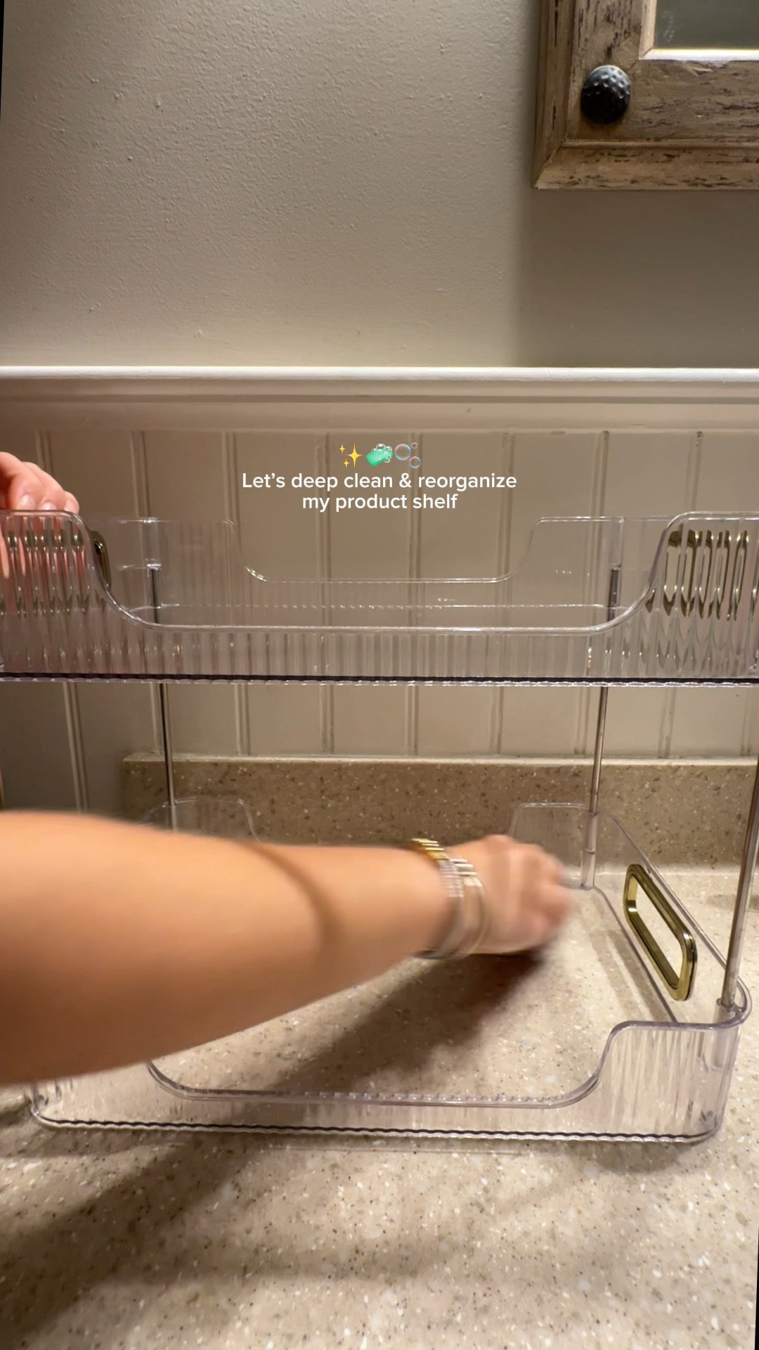 My bathroom countertop product organizer from Amazon 🧼🫧 i love the height of the shelves and the minimalistic look of it on the counter 

#LTKBacktoSchool #LTKBeauty #LTKHome