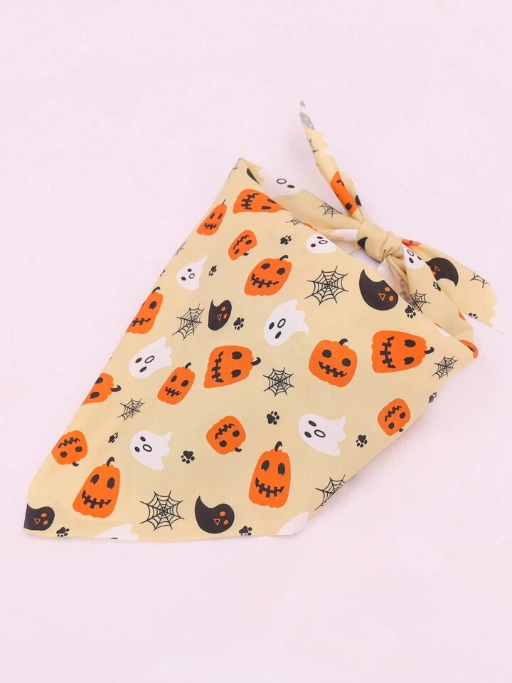1 Stück Witziger Halloween Stil Modische Haustier Sabber Lätzchen & Quadratisches Halstuch, Gee... | SHEIN