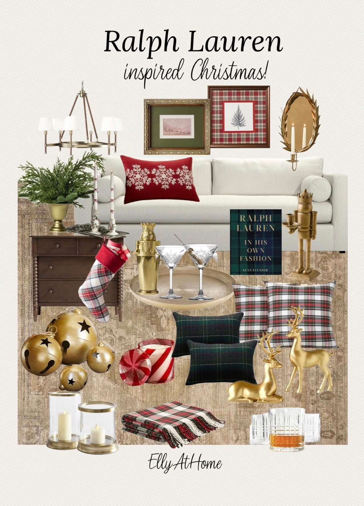 Ralph Lauren inspired classic Christmas home! Shop throw pillows, blankets, holiday decor, artwork, lighting, sofa, area rug, glassware + more Christmas styling!

#LTKHoliday #LTKHome #LTKFindsUnder50