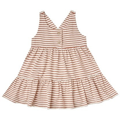 Rylee & Cru Ruby Swing Dress, Amber/Ivory Stripe | SpearmintLOVE