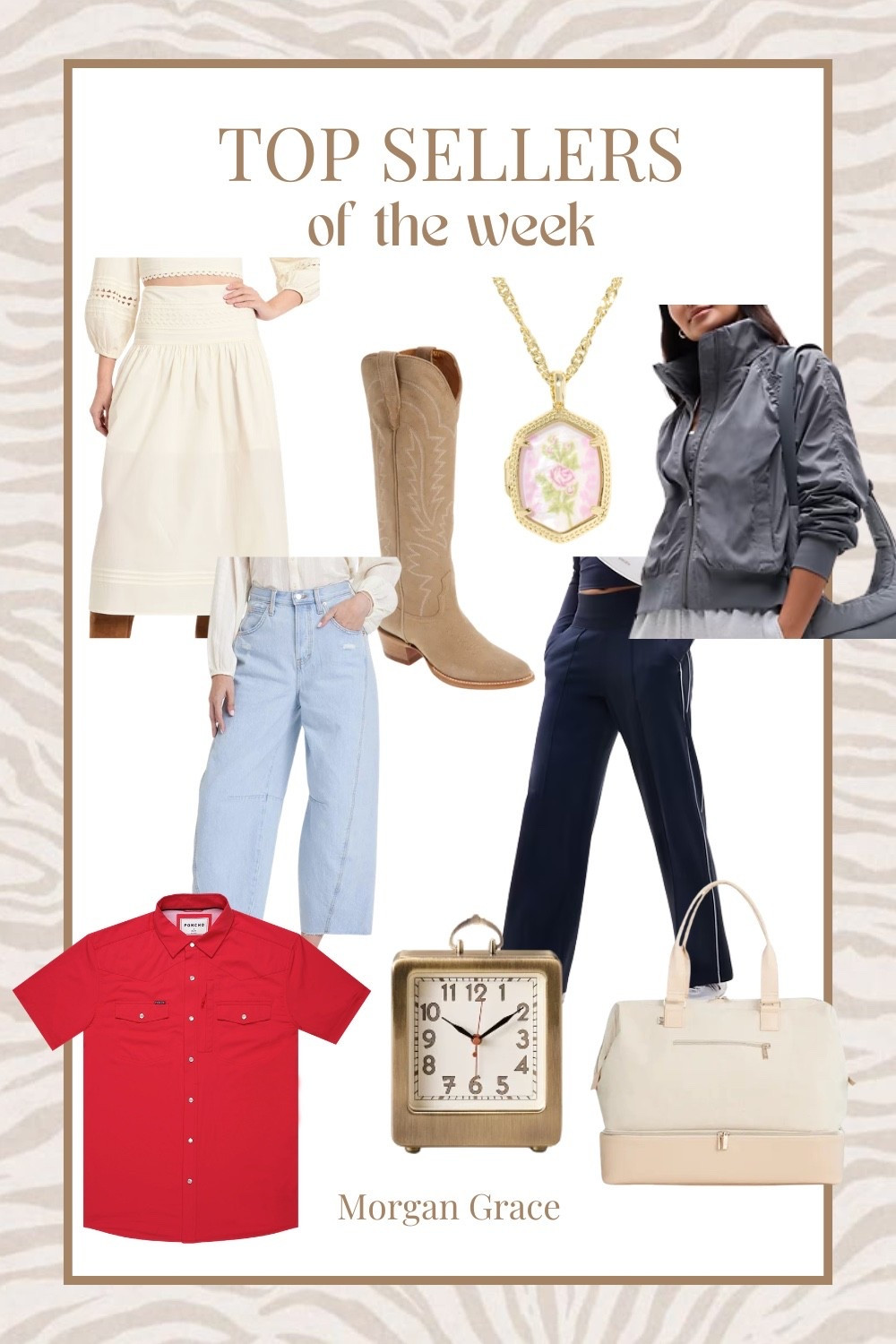 Top Sellers of yhe Week

Weekly favorites, most loved, most popular, most liked, target maxi skirt, drop waist skirt, beige maxi skirt, pinch short sleeve shirt, men’s short sleeve button up shirt, red button up shirt, men’s pearl snap shirt, men’s western shirt, men’s summer shirt, women’s track jacket, womens track suite, Athleta jacket, Athleta pants, Athleta set, Athleta pant set, light wash barrel jeans, tecovas Abby, women’s tall cowboy boots, women’s beige cowboy boots, tall beige cowboy boots, tall pointed toe cowboy boots, tecovas women’s boots, small table clock, small target clock, Kendra Scott love shack fancy, love shack fancy necklace, love shack fancy Kendra Scott necklace, Kendra Scott gold necklace, Kendra Scott pink necklace, pink jewelry, gold locket necklace, spring outfits 2026, vacation outfits beach, date night outfits, country concert outfits, work outfits, carry on, women’s carry on, Beis weekender bag, weekend bag, women’s duffle bag, beige duffle bag, beige carry on bag

target maxi skirt, drop waist skirt, beige maxi skirt, flowy maxi skirt, maxi skirt outfit ideas, spring skirt outfits

men’s short sleeve button up shirt, red button up shirt, men’s pearl snap shirt, men’s western shirt, men’s summer shirt

women’s track jacket, women’s track suit, athleisure outfit women, athleta jacket, athleta pants, athleta set, comfy matching set

light wash barrel jeans, barrel jeans outfit, trending jeans women, casual denim outfits

tecovas abby boots, women’s tall cowboy boots, beige cowboy boots women, tall beige cowboy boots, pointed toe cowboy boots, western outfit ideas

small table clock, small target clock, target home decor, bookshelf decor, coffee table decor

kendra scott necklace, love shack fancy kendra scott, kendra scott gold necklace, kendra scott pink necklace, pink jewelry, gold locket necklace

spring outfits 2026, spring outfit ideas women, vacation outfits beach, beach vacation outfits, date night outfits, casual outfits

work outfits women, business casual outfits, office outfit ideas

#LTKActive #LTKootd #LTKSeasonal