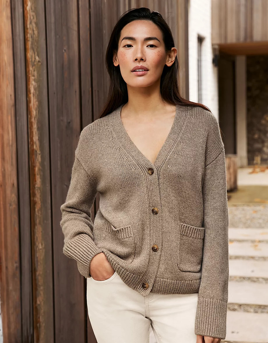 Boyfriend Cardigan with Wool | All Clothing Sale | The White Company | The White Company (UK)