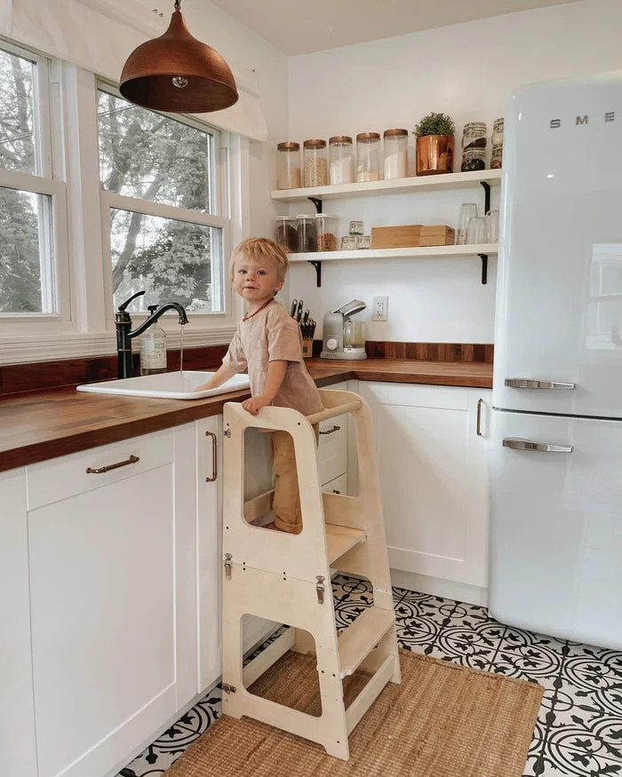 Mini Chef Convertible by Piccalio® | Montessori Toddler Helper Tower 2-in-1 Table | Safety Step ... | Walmart (US)