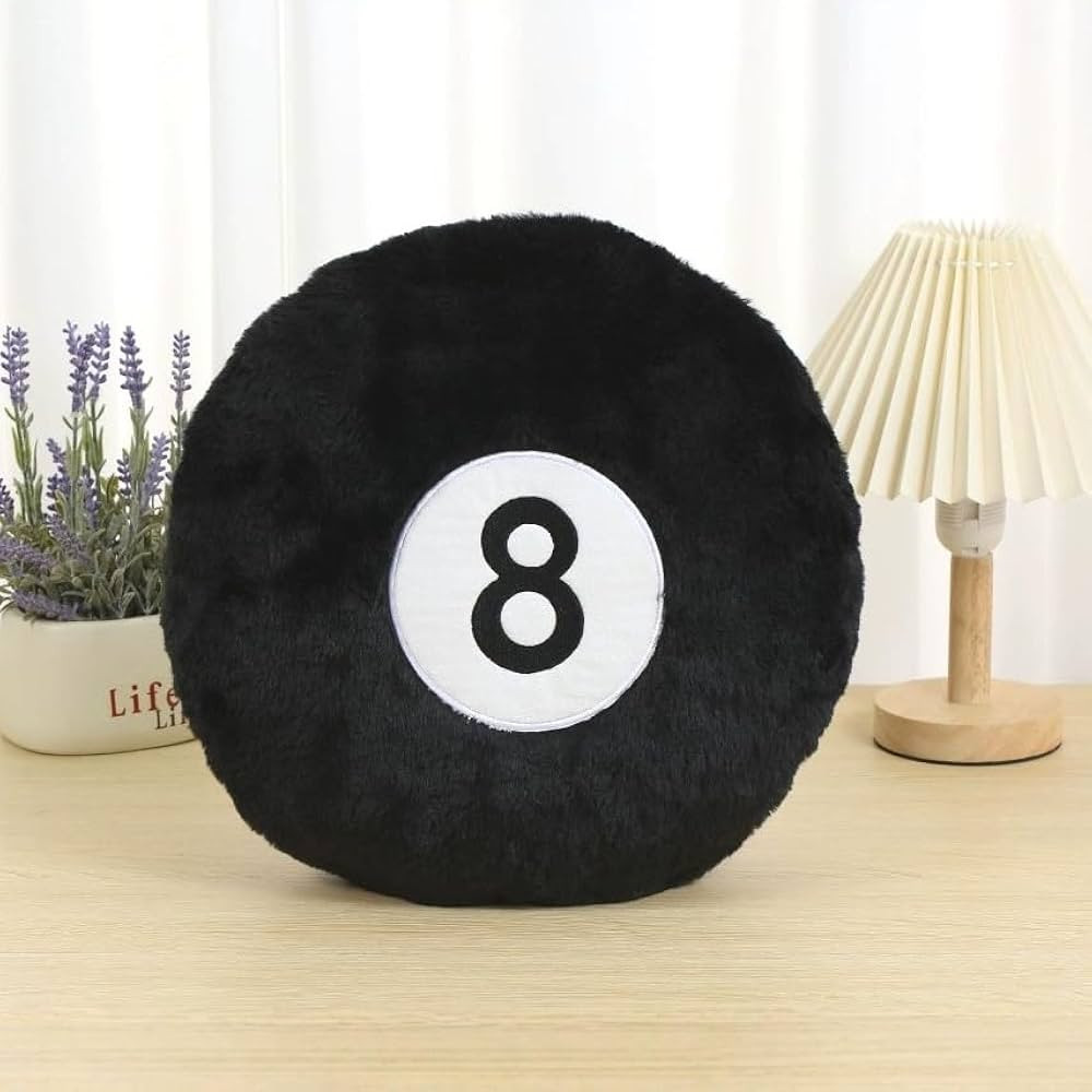 Billiard Pillow, 13.7" 8 Ball Pillow Plush Cushion, Fluffy Decorative Soft Creative Sport Stuffed... | Amazon (US)