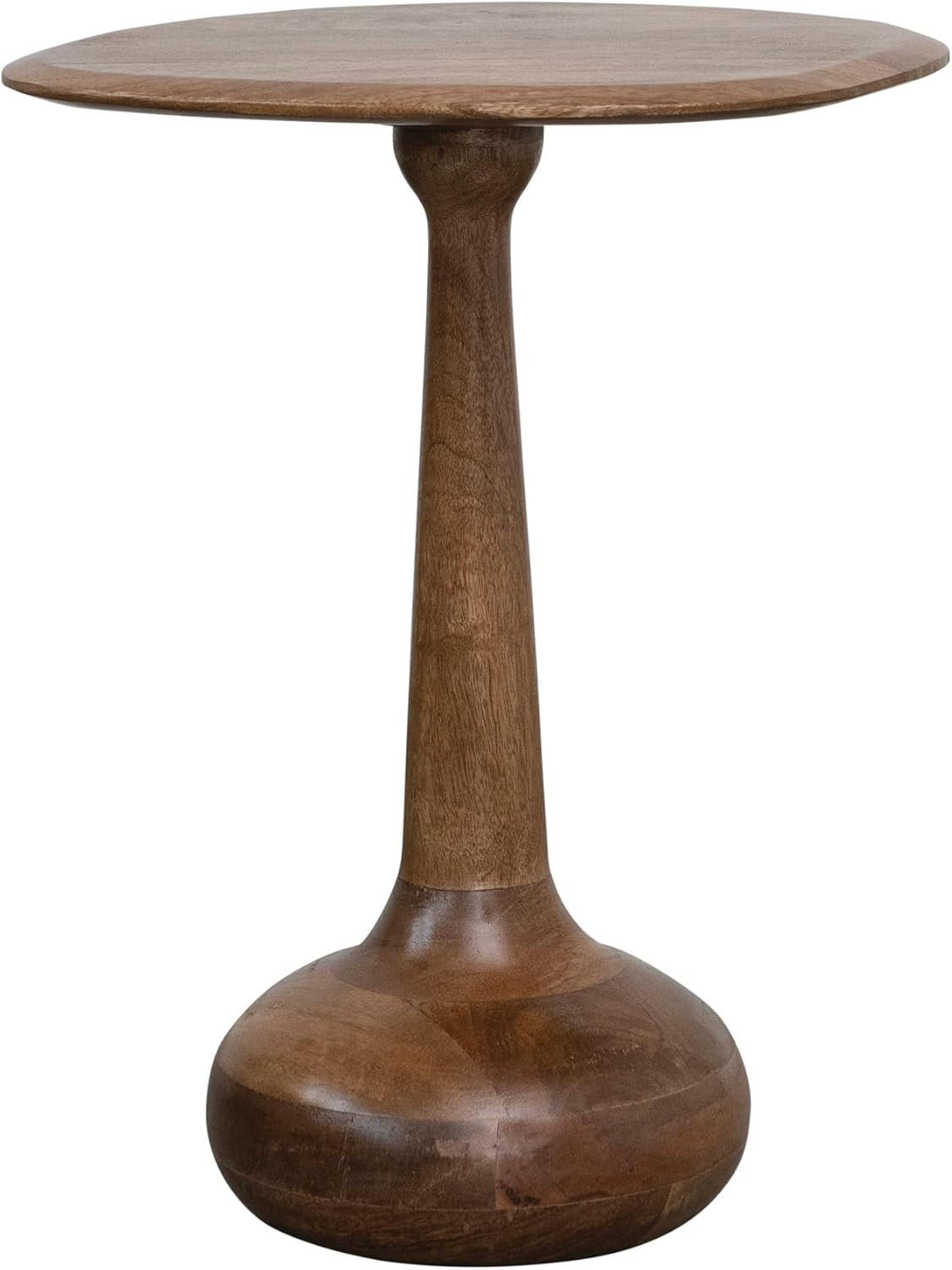 Bloomingville Brown Modern Sculptural Wood End Table, Stained Finish | Amazon (US)
