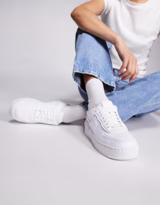 Nike – Air Force 1 Shadow – Sneaker in Dreifach-Weiß | ASOS (Global)