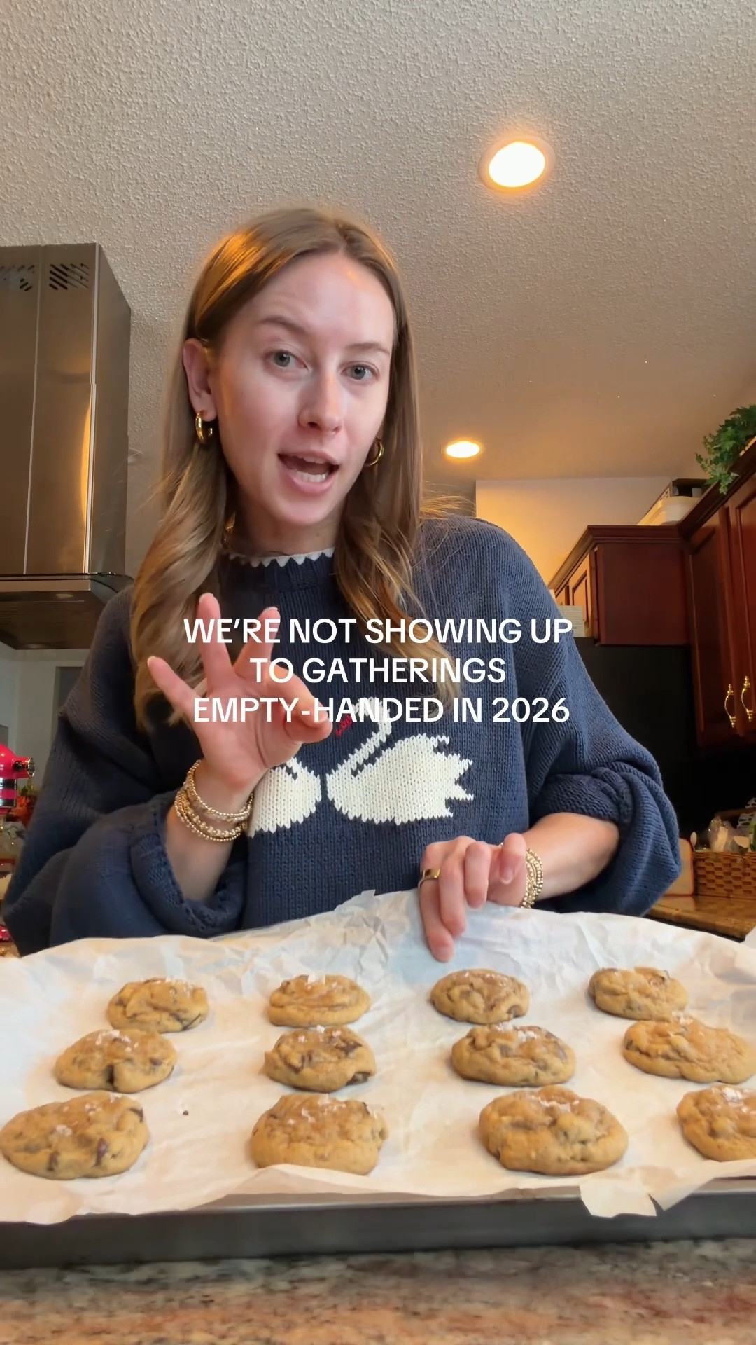 12/27/25 making the best chocolate chip cookies ever — soft centers, crispy edges, and peak cozy energy. I’m also linking the Princess Polly swan sweater I’m wearing because it’s been my go-to for baking days and slow moments at home. Equal parts comfort baking and comfort outfit.

#LTKfoodie #LTKHoliday #LTKHome