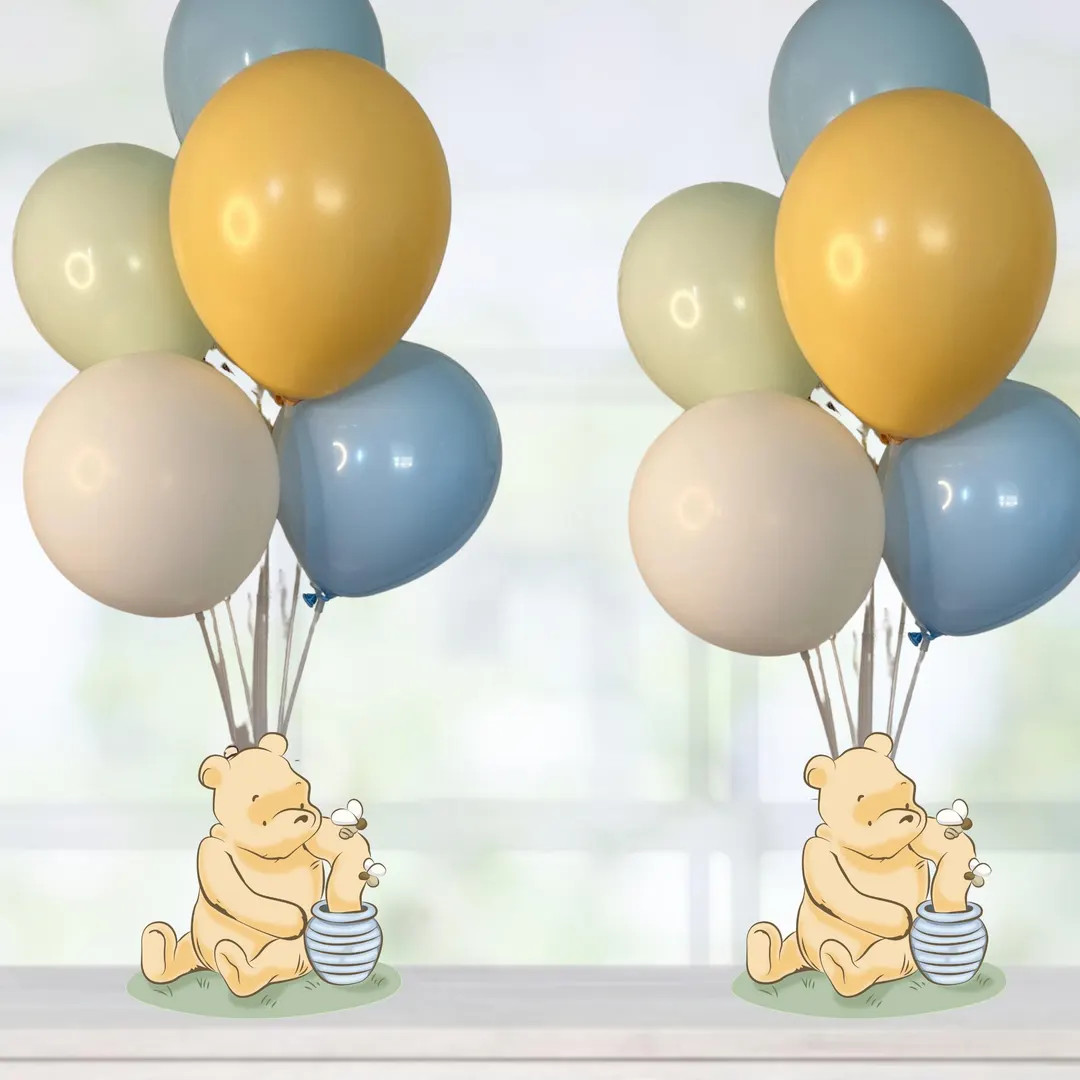 Winnie the Pooh Baby Shower Balloon Centerpiece Set - Etsy | Etsy (US)