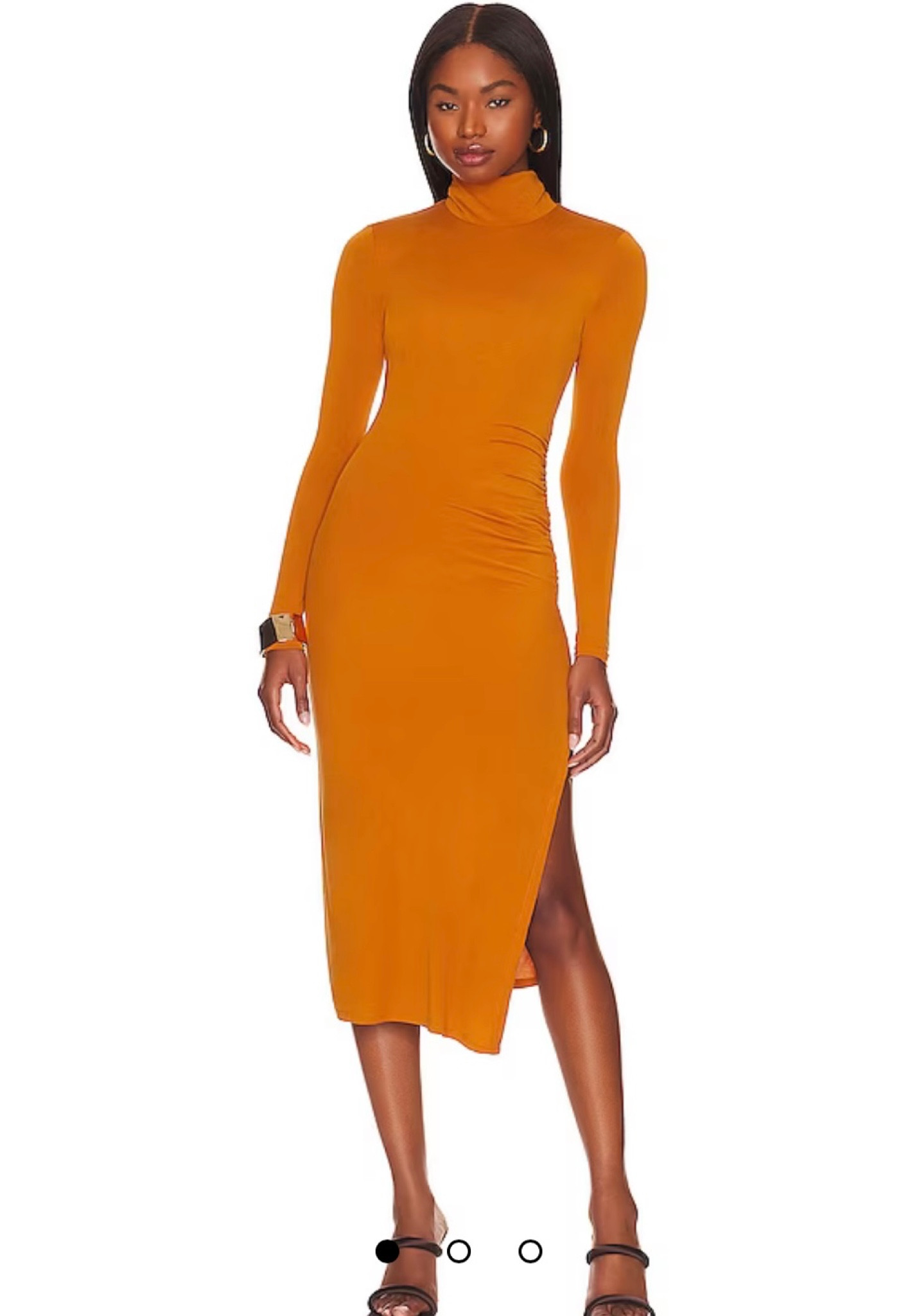 Burnt Orange Knee Length Dresses