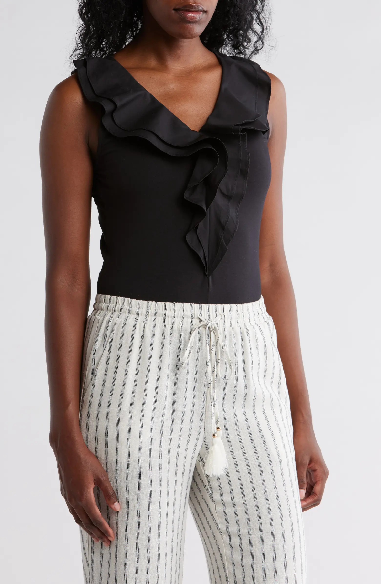 Mixed Media Ruffle Tank | Nordstrom Rack