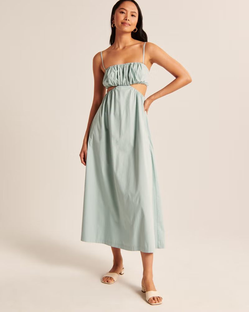 Women's Bubble Top Maxi Dress | Women's New Arrivals | Abercrombie.com | Abercrombie & Fitch (US)