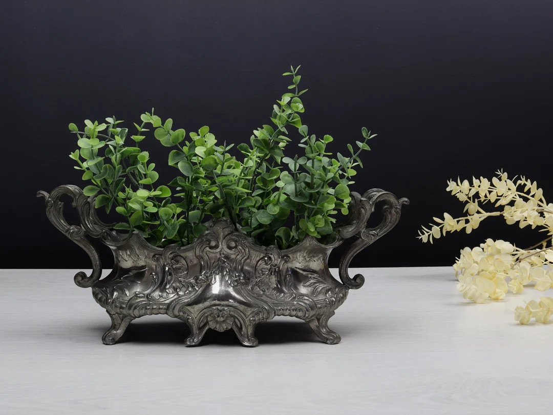 Elegant Jardiniere Unique Planter Indoor Plant Holder, Flower Pot Vintage Home Decor - Etsy | Etsy (US)