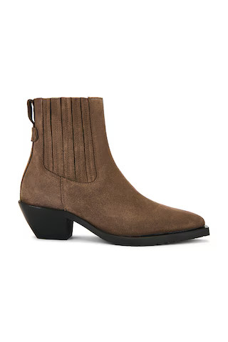 ALLSAINTS Marcie Suede Boot in Pine Bark Brown from Revolve.com | Revolve Clothing (Global)