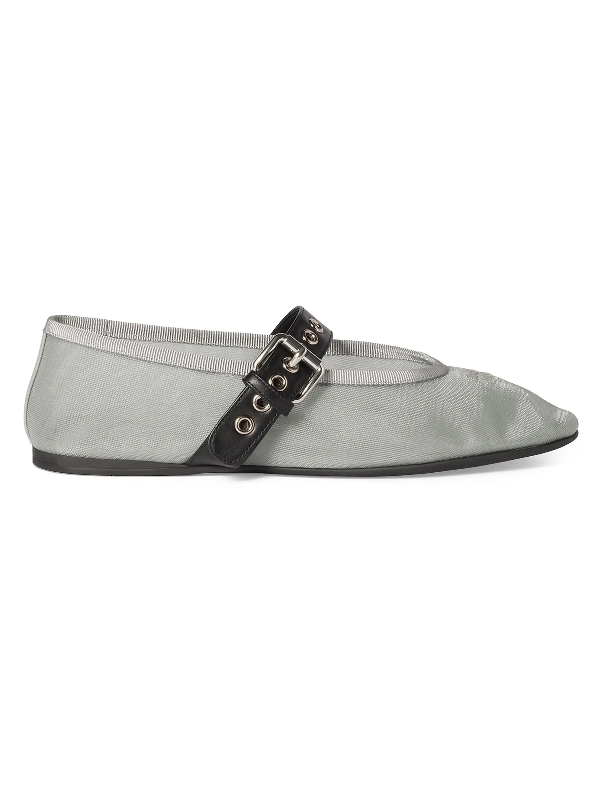 Miu Miu Mesh Fabric Ballerinas | Saks Fifth Avenue | Saks Fifth Avenue