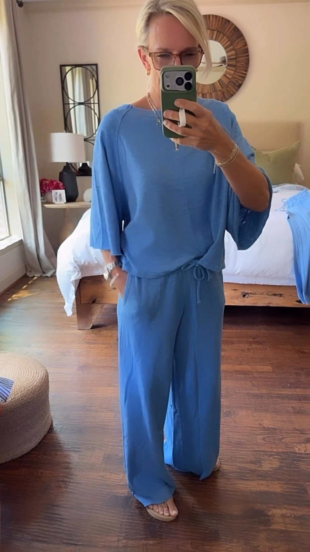 This blue color is so pretty, and it’s definitely a keeper. I’m wearing a small, I sized down based on the reviews, and it fits perfectly. I love how easy and comfortable this is for travel, errands, or just a casual day when I still want to feel put together.

💡 LTK MADE EASY
❤️ Heart = Support my posts!
🔖 Save = Get sale & restock alerts
📋 Lists = Keep favorites organized
📲 Share = Send lists and products to a friend. Hello, Christmas List!
💬 Comment = Ask me anything about what I’m wearing.:-)

#LTKootd #LTKOver40