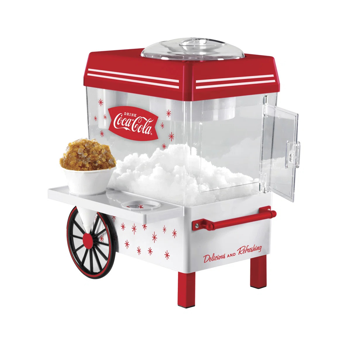Nostalgia Coca-Cola Countertop Snow Cone Maker Makes 20 Icy Treats, Includes 2 Reusable Plastic C... | Wayfair North America