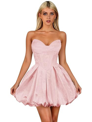 Strapless Lace Homecoming Dresses 2026 Short Blush Pink Cocktail Party Gowns 0 | Amazon (US)