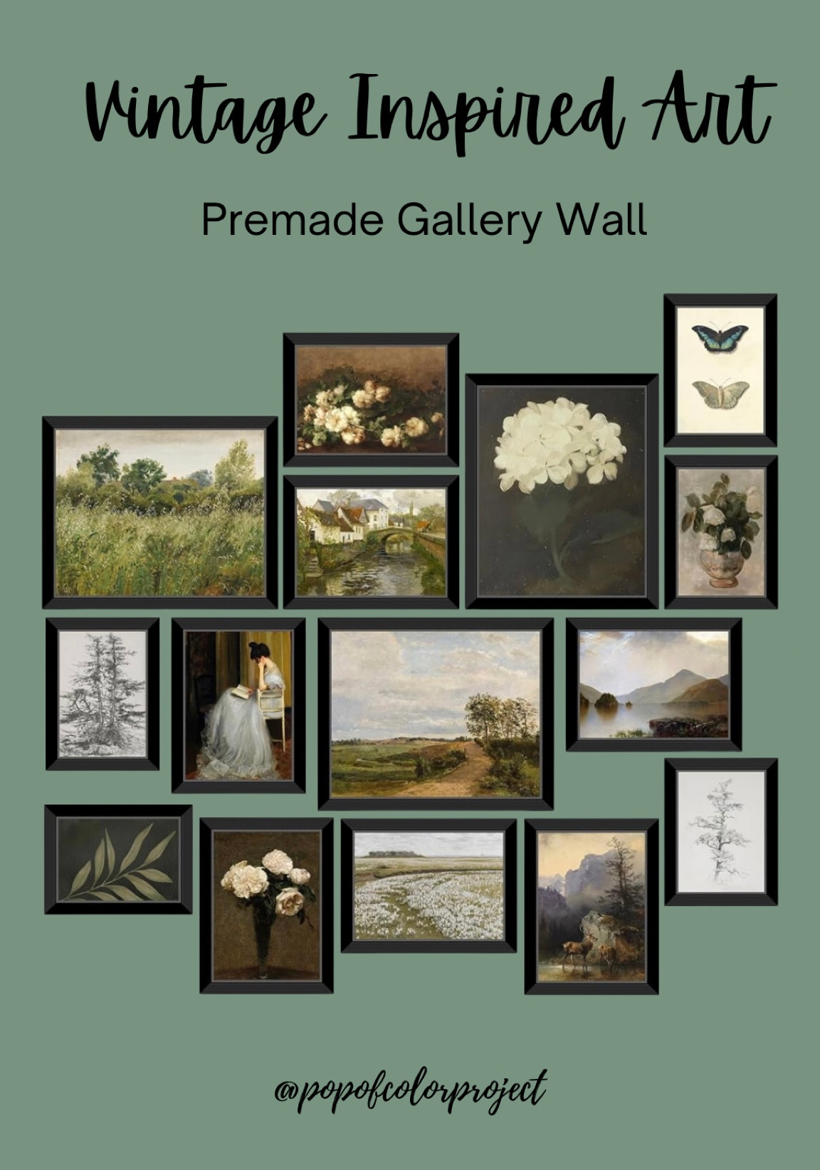 Framed vintage inspired art gallery wall! This wall art set comes with everything you need to create your own gallery wall!  

#LTKStyleTip #LTKHome #LTKFindsUnder100