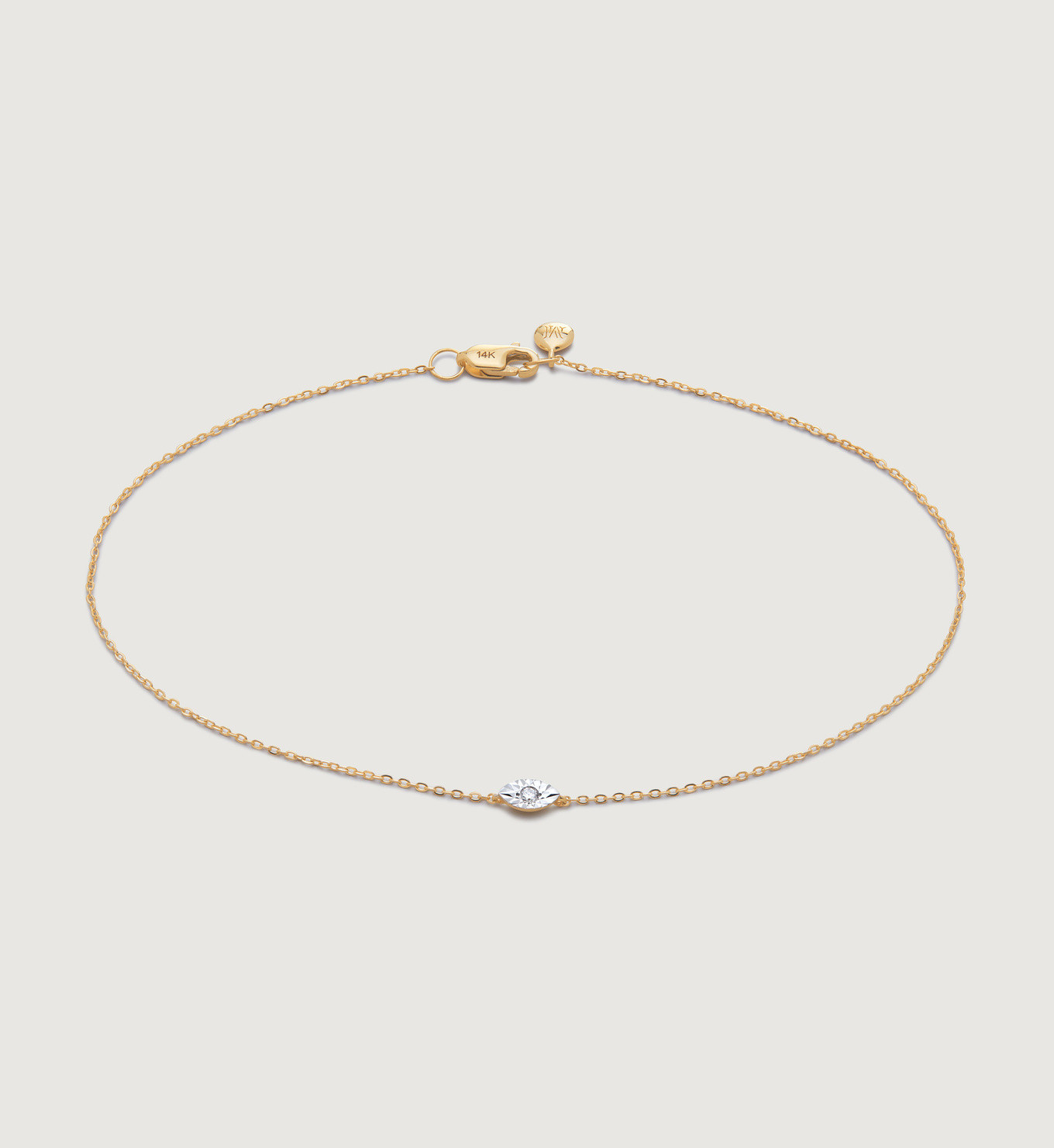 Lab Grown Diamond Marquise Solitaire Chain Bracelet | Monica Vinader (Global)