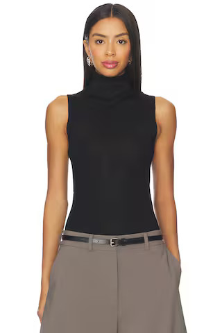 EAVES Alaska Sleeveless Knit Mockneck in Black from Revolve.com | Revolve Clothing (Global)
