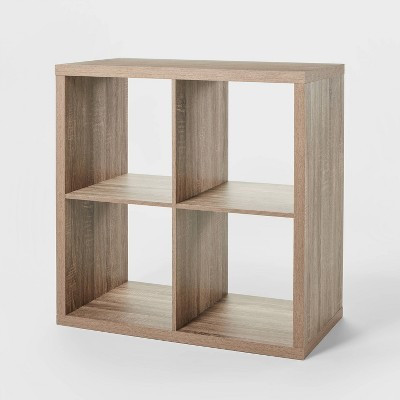 13" 4 Cube Organizer Weathered Gray - Brightroom™: Decorative Bookshelf, Cubby Storage, MDF Particle Board, 13" System Compatible | Target