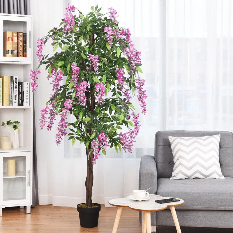 72'' Faux Wistera Tree in Planter | Wayfair North America