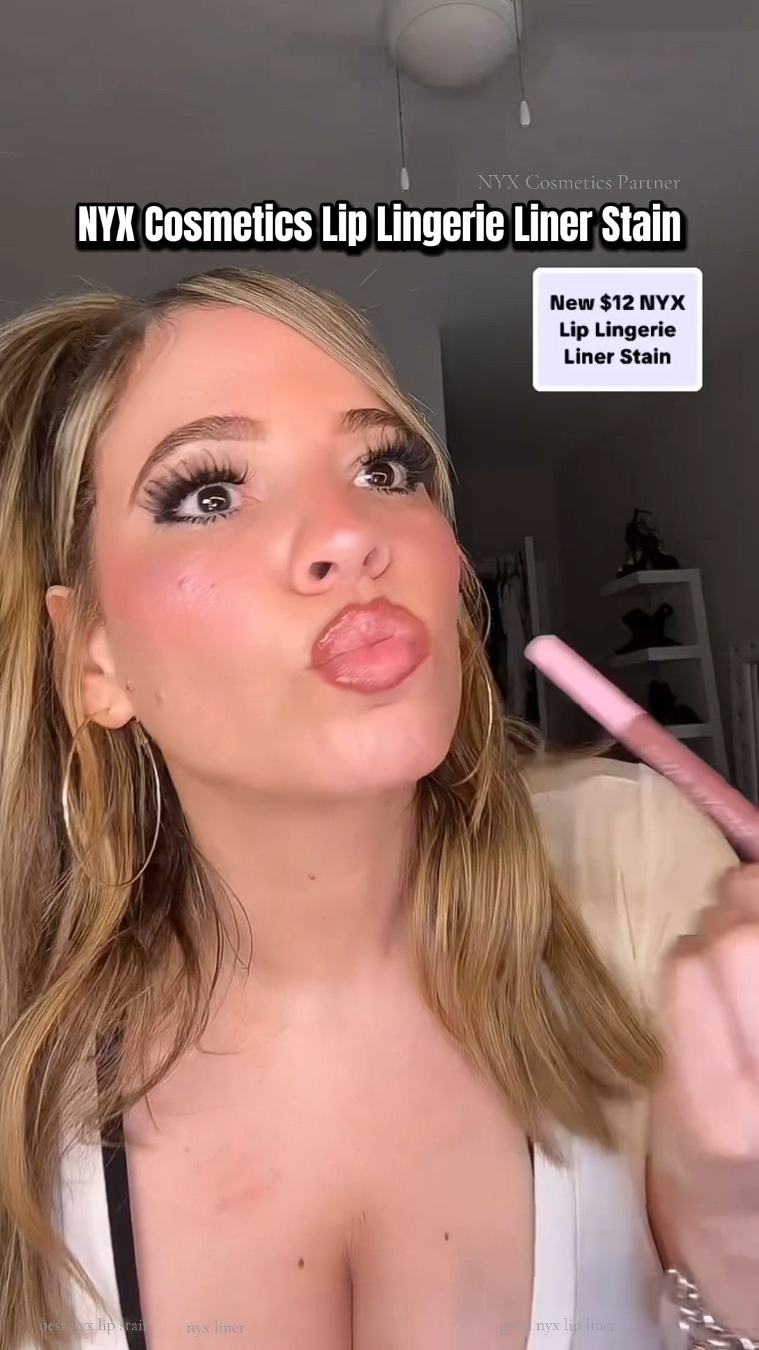 NYX Cosmetics Lip Lingerie Liner Stain is a lip stain that can be used as lip liner or to fill the entire lip in. You apply it once and it lasts all day! And it only $12!! 

#LTKFindsUnder50 #LTKBeauty