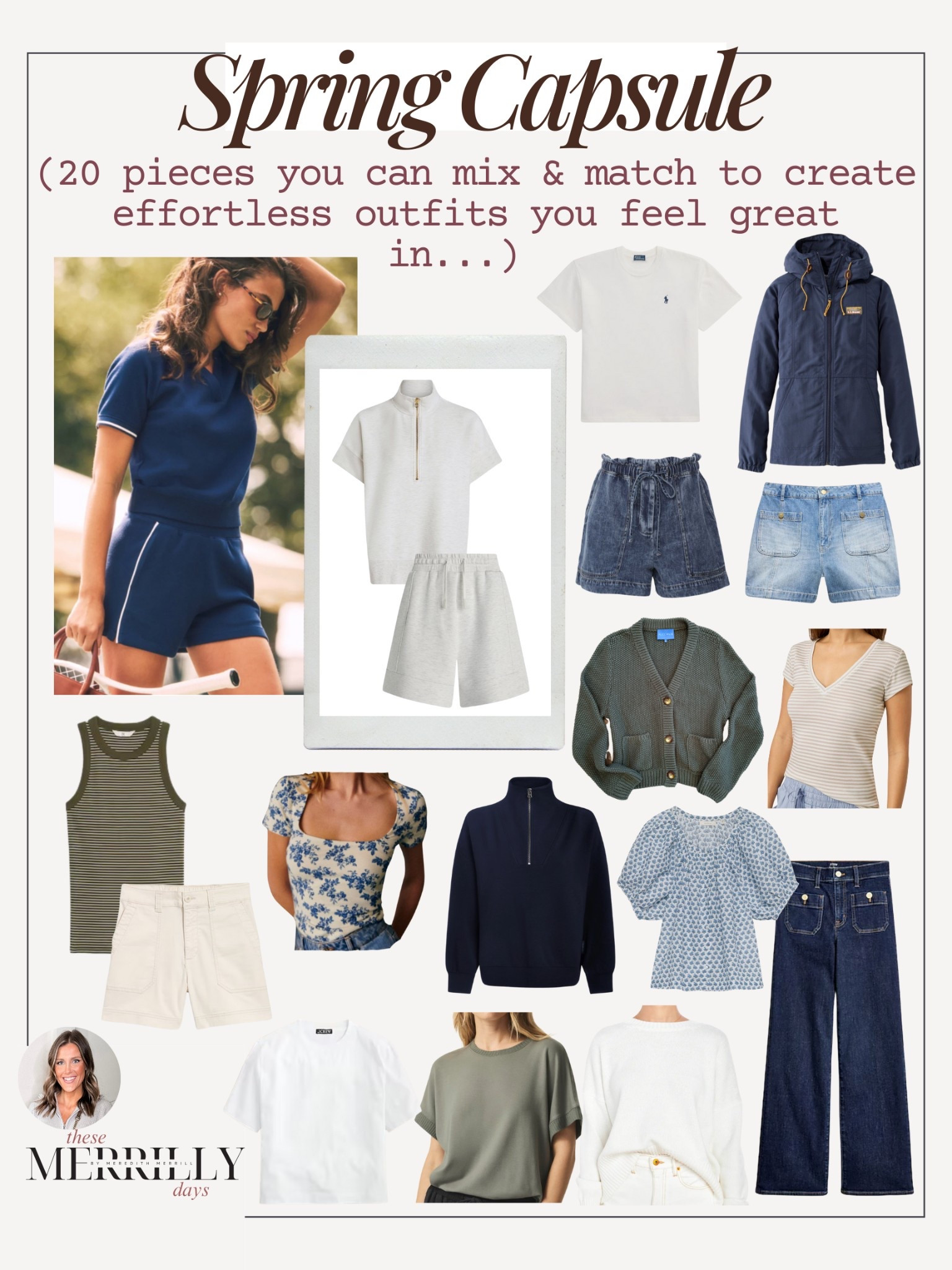 Spring capsule- 20 items to mix and match for Spring (and Summer if you live in colder climates) 

SIMILAR ITEMS HAVE BEEN LINKED IN A DIFFERENT POST AND ON MY BLOG FOR THE HIGHER PEICED OR LIMITED STOCK PIECES

#LTKFindsUnder100 #LTKStyleTip #LTKFindsUnder50