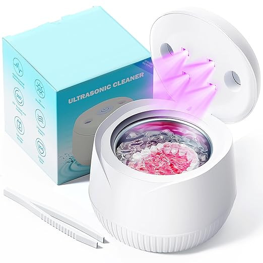 Ultrasonic Retainer Cleaner Machine - 45kHz Ultrasonic Cleaner for Dentures, Aligner, Mouth Guard... | Amazon (US)