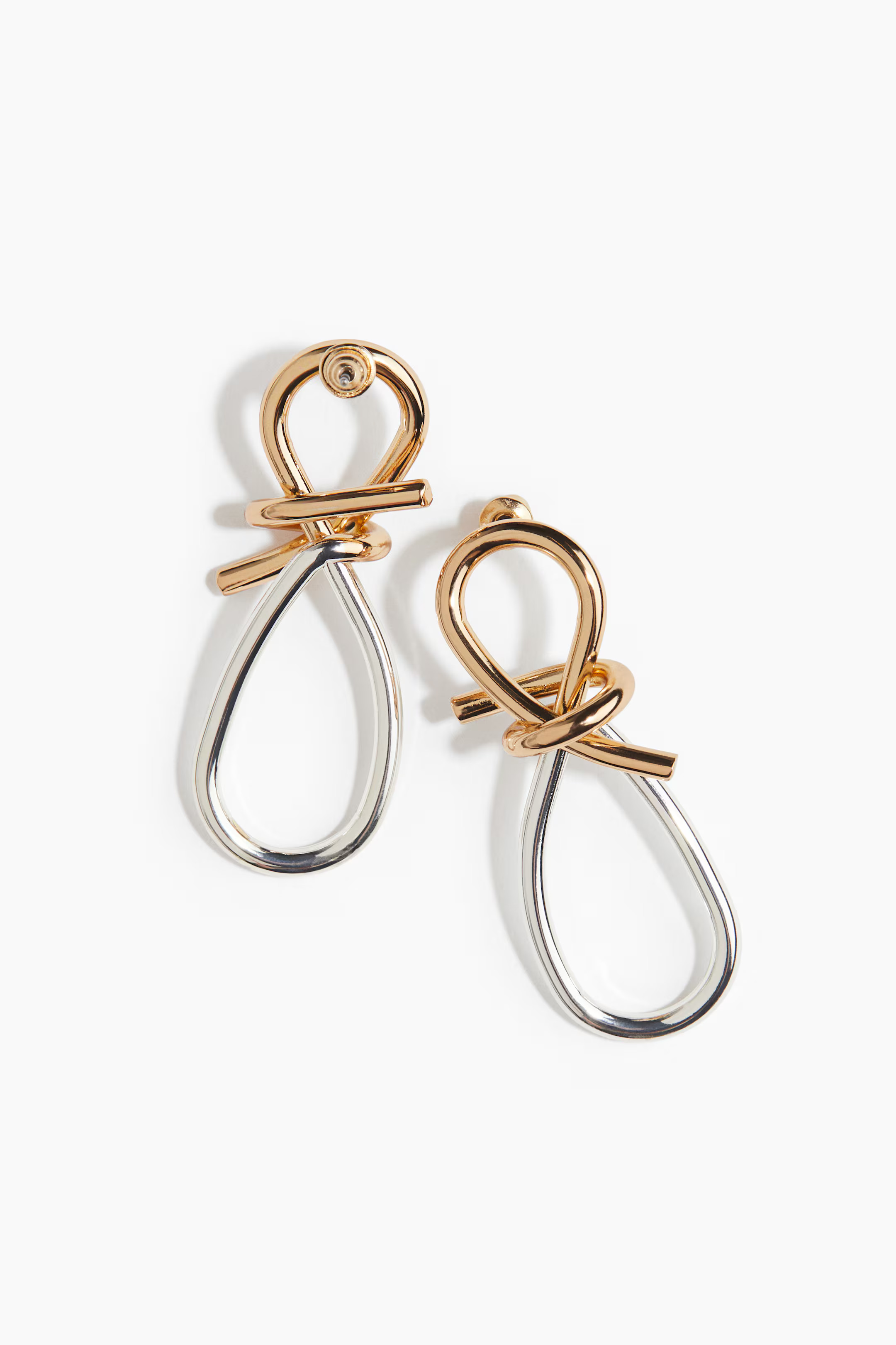Knotted Earrings - Silver-colored/gold-colored - Ladies | H&M US | H&M (US + CA)