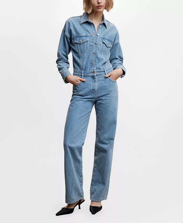 Women's Long Denim Jumpsuit | Macys (US)