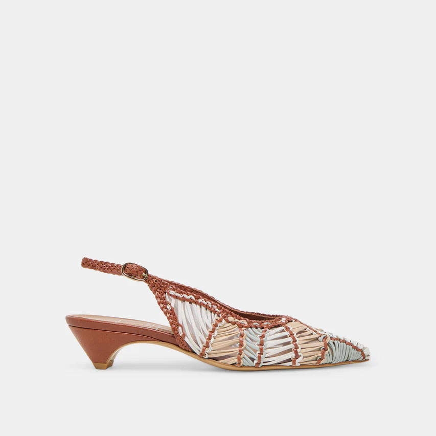 Dafney Tan Multi Woven Leather Heels | Dolce Vita | DolceVita.com