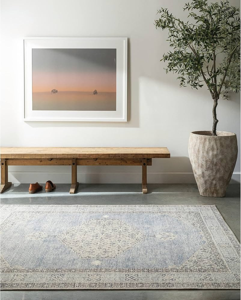 Livabliss x Becki Owens Lila Medallion Area Rug, 7'10" x 10', Denim | Amazon (US)