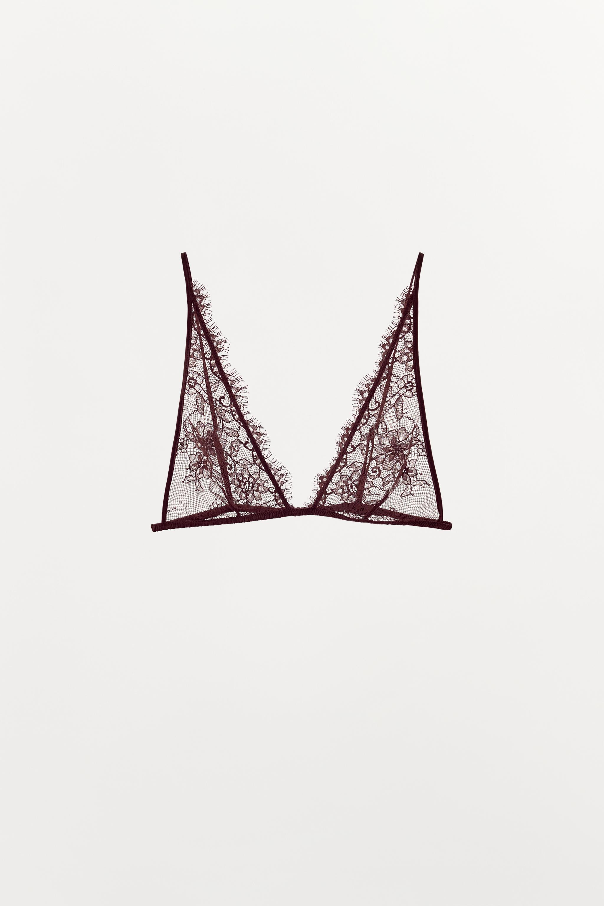 LACE TRIANGLE BRA | Zara UK