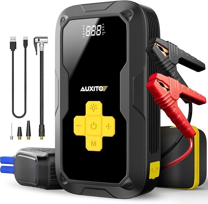 Jump Starter with Air Compressor, AUXITO 6000A Portable Car Jumper, 150PSI Digital Tire Inflator,... | Amazon (US)
