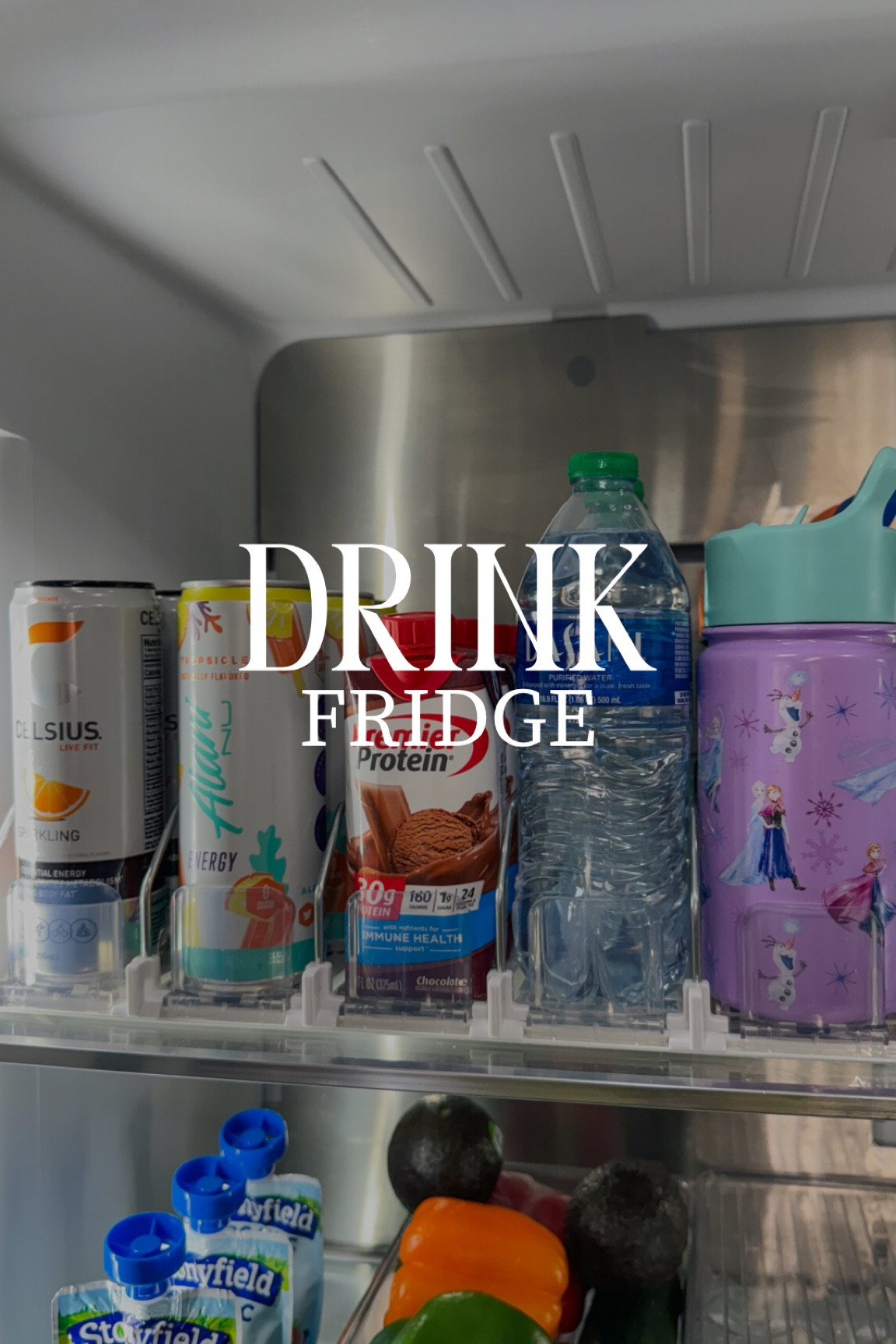 Drink Fridge Organization // spring loaded soda can organizer, counter depth fridge organizer 

#LTKhome #LTKfindsunder50