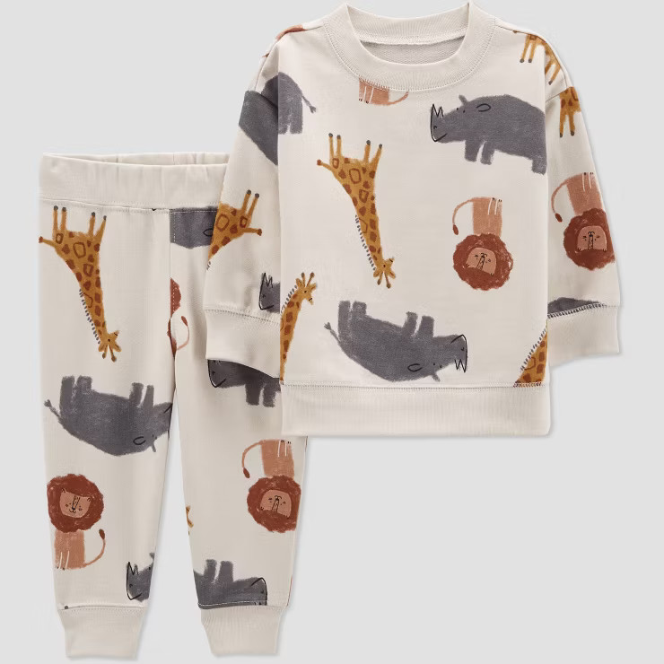 Carter's Just One You® Baby Boys' Safari Top & Bottom Set - Tan | Target