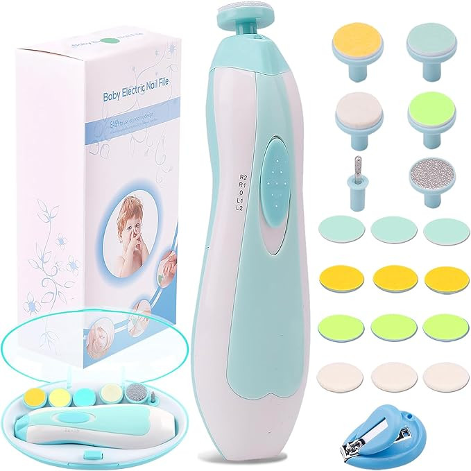 Baby Nail Trimmer Electric Nail File Baby Nail Clippers, Safe Nail Filer Grinder Kit for Newborn ... | Amazon (US)