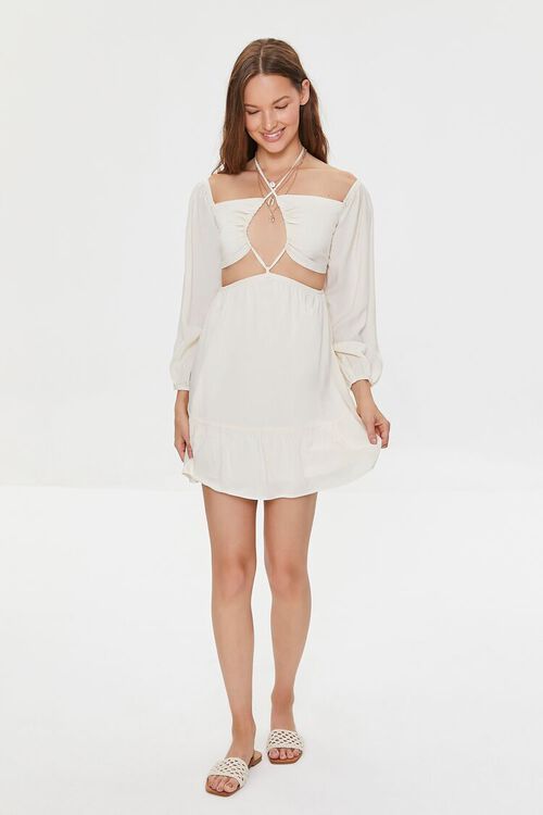 Cutout Strappy Halter Mini Dress | Forever 21 | Forever 21 (US)